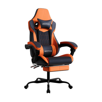 WOTSTA 5 Ergonomic Adjustable Chair Indoor Use 300 Pounds Black Orange