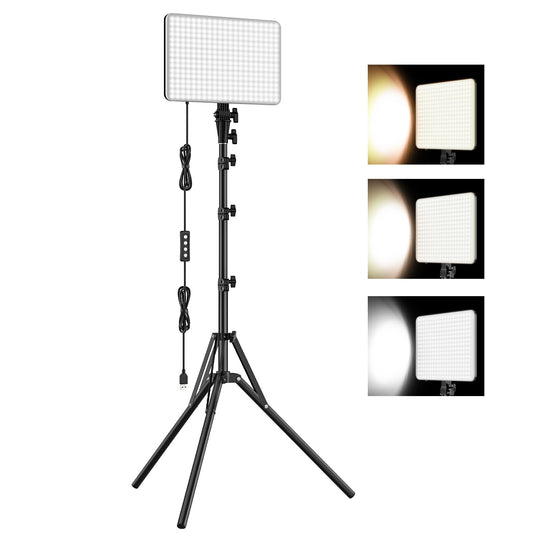 Anautin 1-Pack 15W Photography Lighting Kit with Foldable Tripod - K15-US