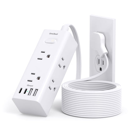 One Beat 10 Ft Extension Cord 6 Outlets 4 USB Ports Surge Protection Model US-OB6W3CR-10FT