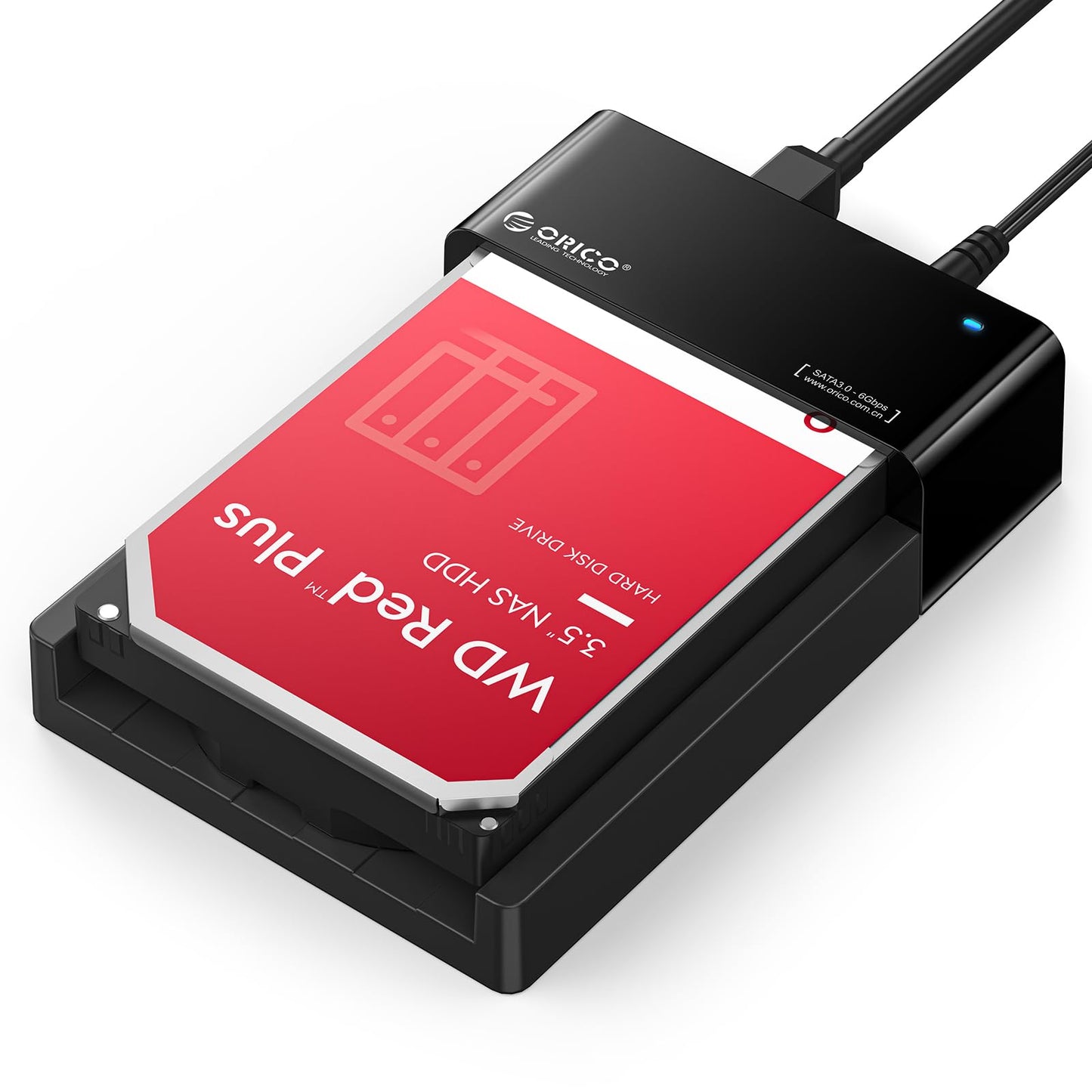 ORICO 3.5 Inch USB 3.0 to SATA Hard Drive Docking Station Model ORICO-6518US3-V2-UK-BK-BP