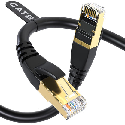 DbillionDa Cat 8 Ethernet Cable 6FT Male-to-Male 40Gbps 2000MHz Indoor/Outdoor