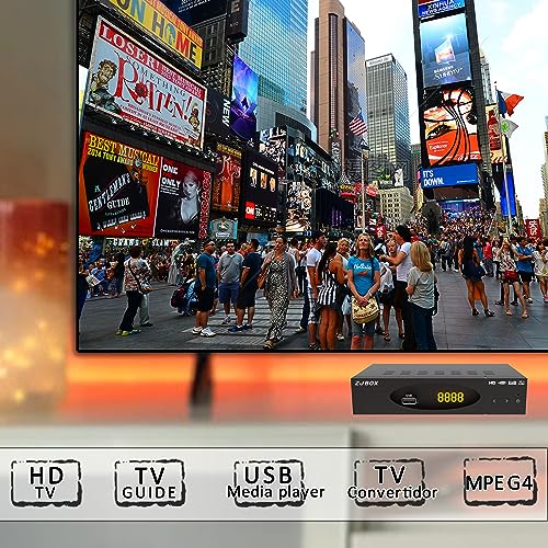 ZJBOX Digital Converter Box - 1080P ATSC Tuner Model F4E5CB845-71f5498721 with HDMI Output and USB Media Player