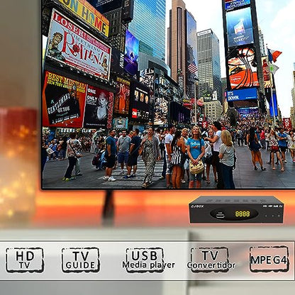 ZJBOX Digital Converter Box - 1080P ATSC Tuner Model F4E5CB845-71f5498721 with HDMI Output and USB Media Player
