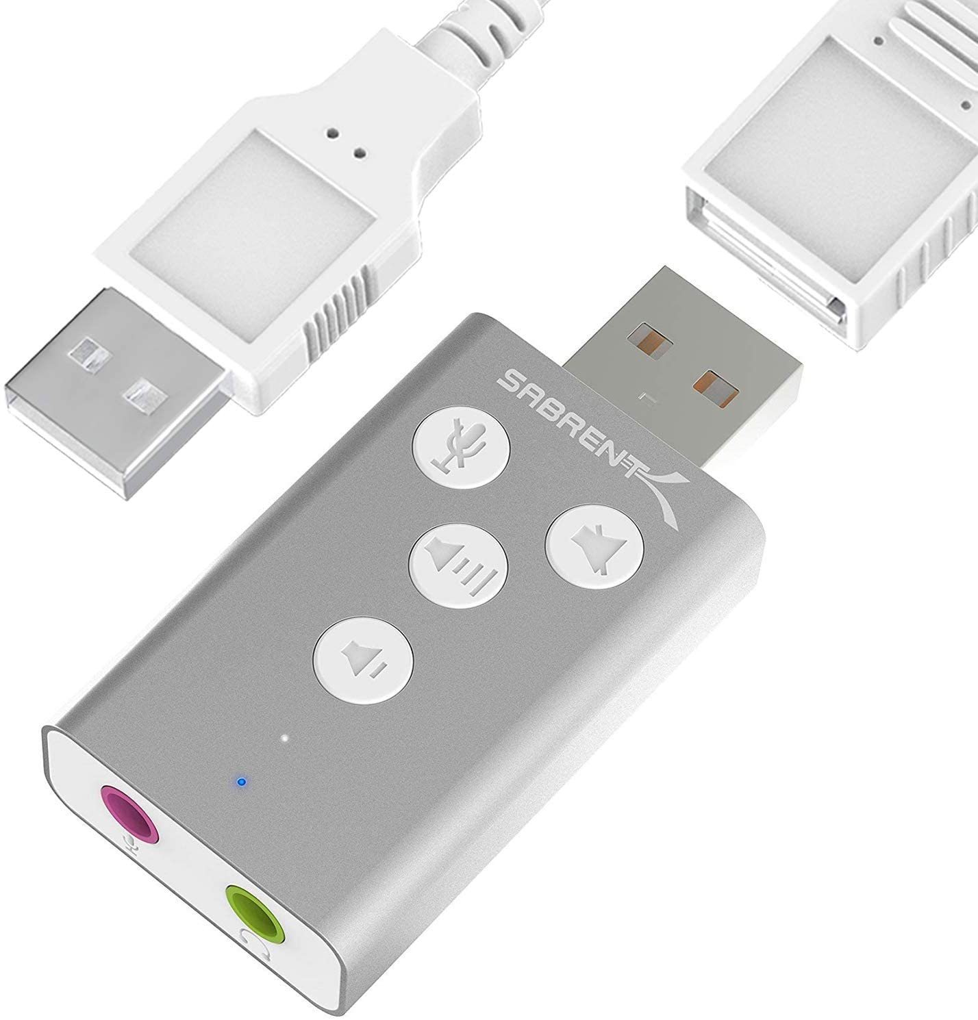 SABRENT AU-DDAS USB 2.0 Stereo Surround Sound Audio Adapter