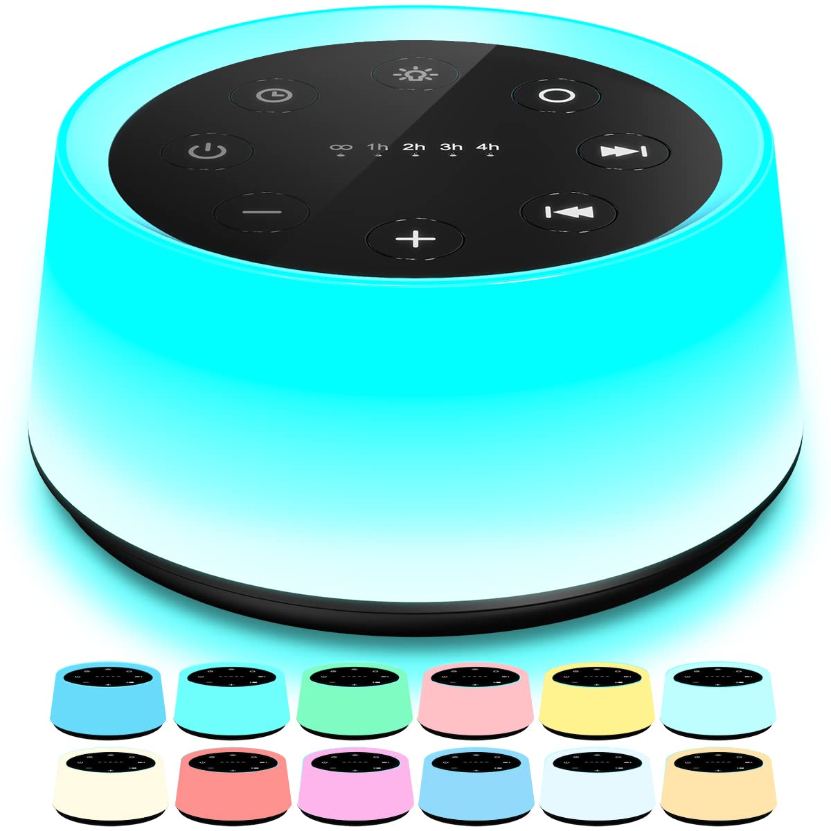ColorsNoise 4.25in x 4.25in x 2.17in 30 Sounds 12 Colors Sound Machine Model 01
