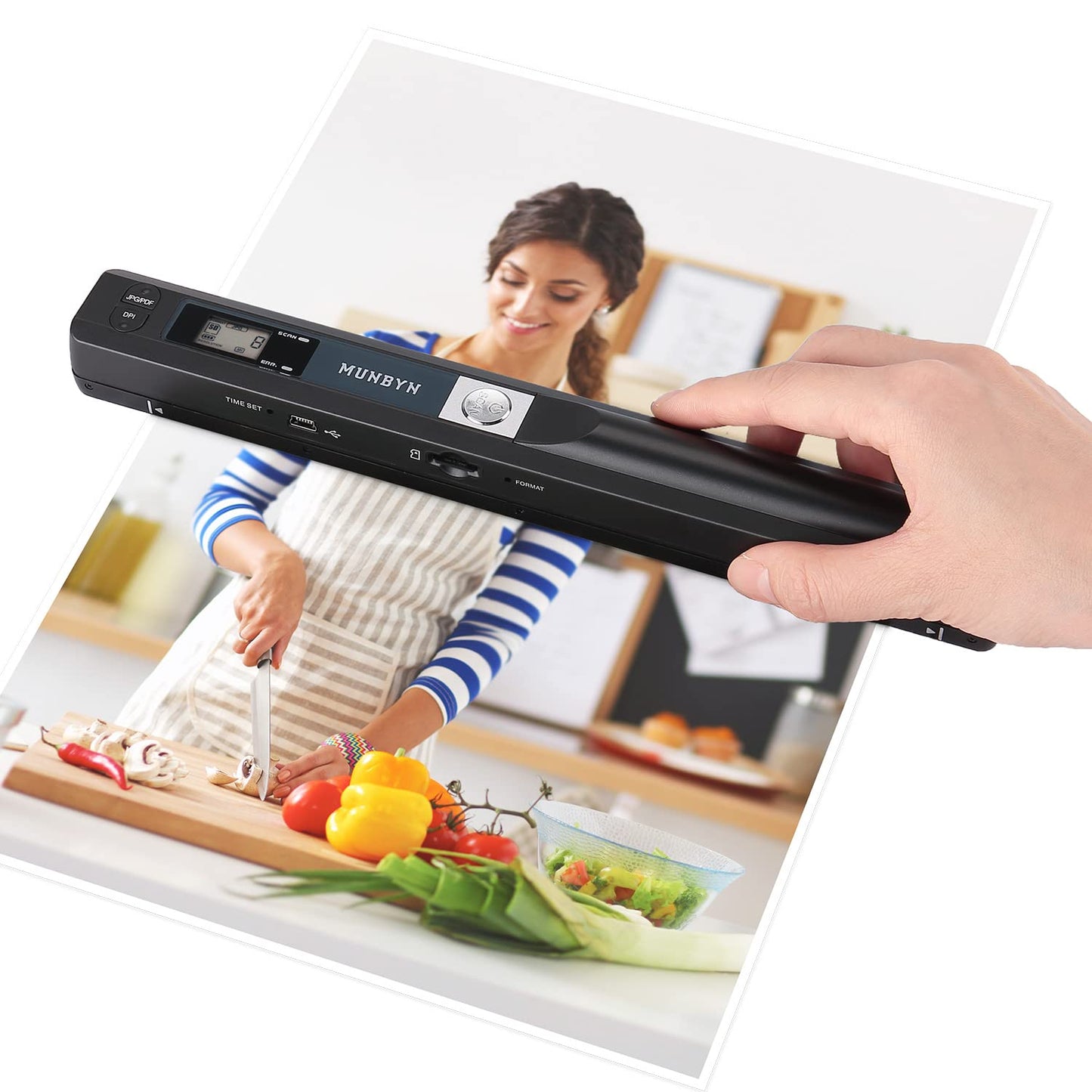MUNBYN Handheld Scanner IDS001-BK 900 dpi Document Scanner