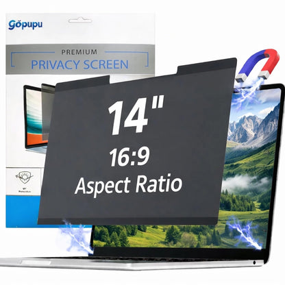 gopupu 14 Inch 16:9 125g Magnetic Laptop Privacy Screen Filter