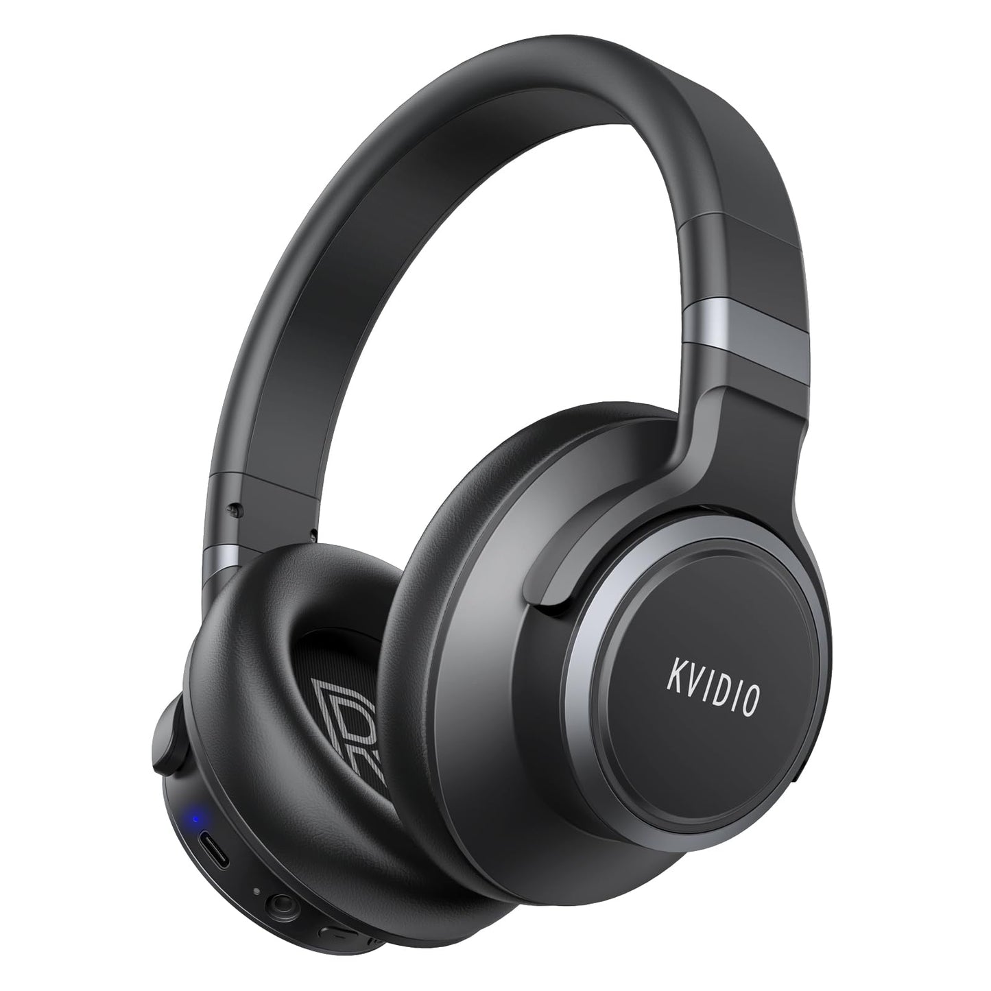 KVIDIO 70 Hours WH304A Bluetooth Active Noise Cancelling Headphones Over Ear Wireless