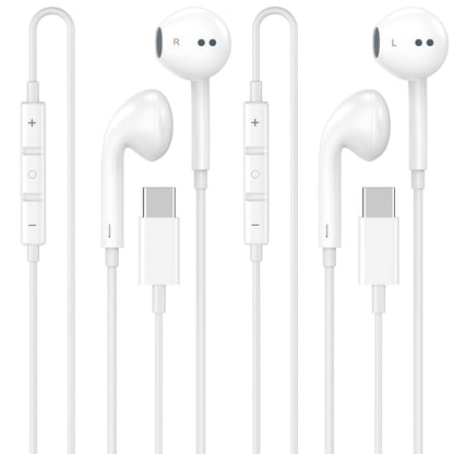 Matsusho 2-Pack USB C Headphones SKFASTC-US127 Wired Earbuds for Apple Devices