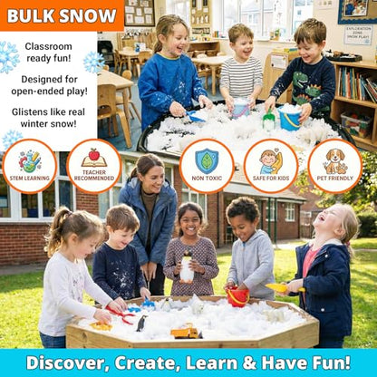 PARTY GOAT 39oz BSNOW1 Instant Snow Powder for Kids 3+ | 1920oz | Sensory Play, Science Experiments, Indoor & Outdoor