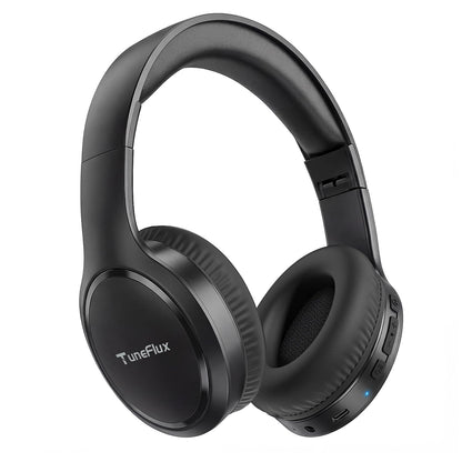 TuneFlux T7 Bluetooth Headphones, 70 Hours Playtime, Bluetooth 6.0, Wired/Wireless Connectivity, Over-Ear Design, High-Fidelity Audio