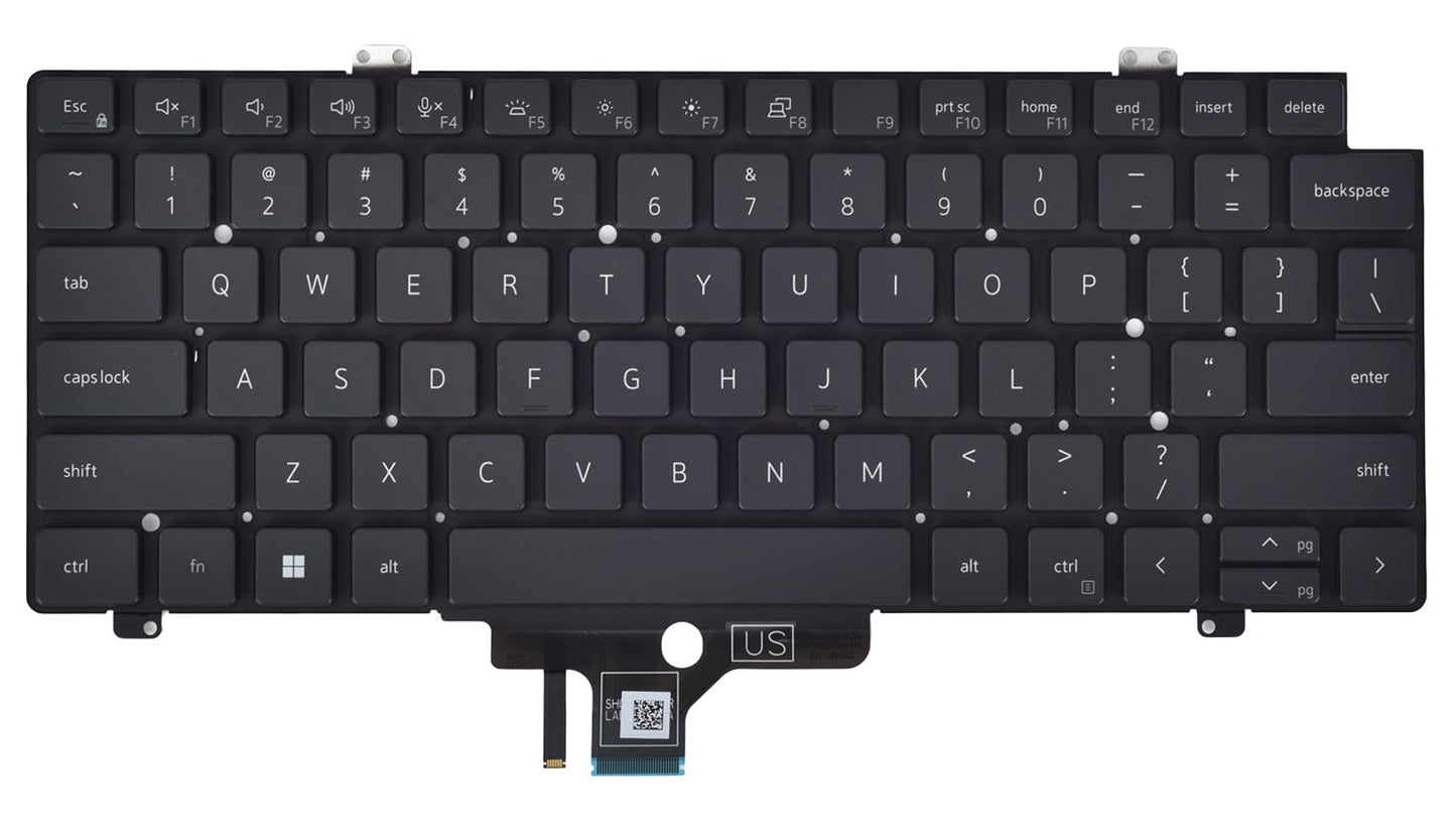 KBRPARTS 84 Keys USB Powered Flexible Keyboard for Dell Latitude 5420 5421 5430 5431 5440 5450 7420 7430 7520 7530 and Precision 3470 3480 3490 Models - Grey
