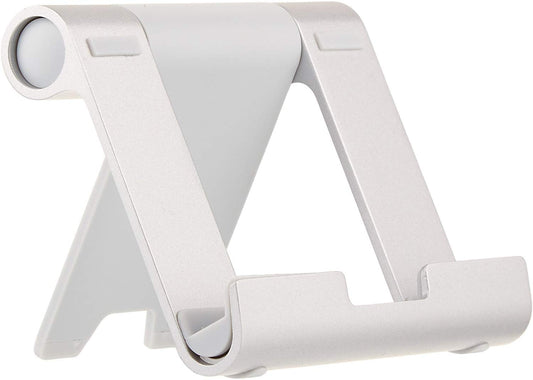 Amazon Basics Portable Stand for Tablets and Phones, Model L6LSH001-CS-R, Adjustable Length, Silver