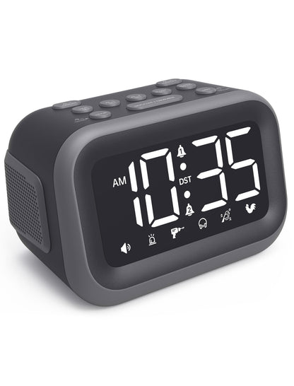 Acedeck Large L01 Digital Alarm Clock 115dB 4.2in LED Display Corded Electric