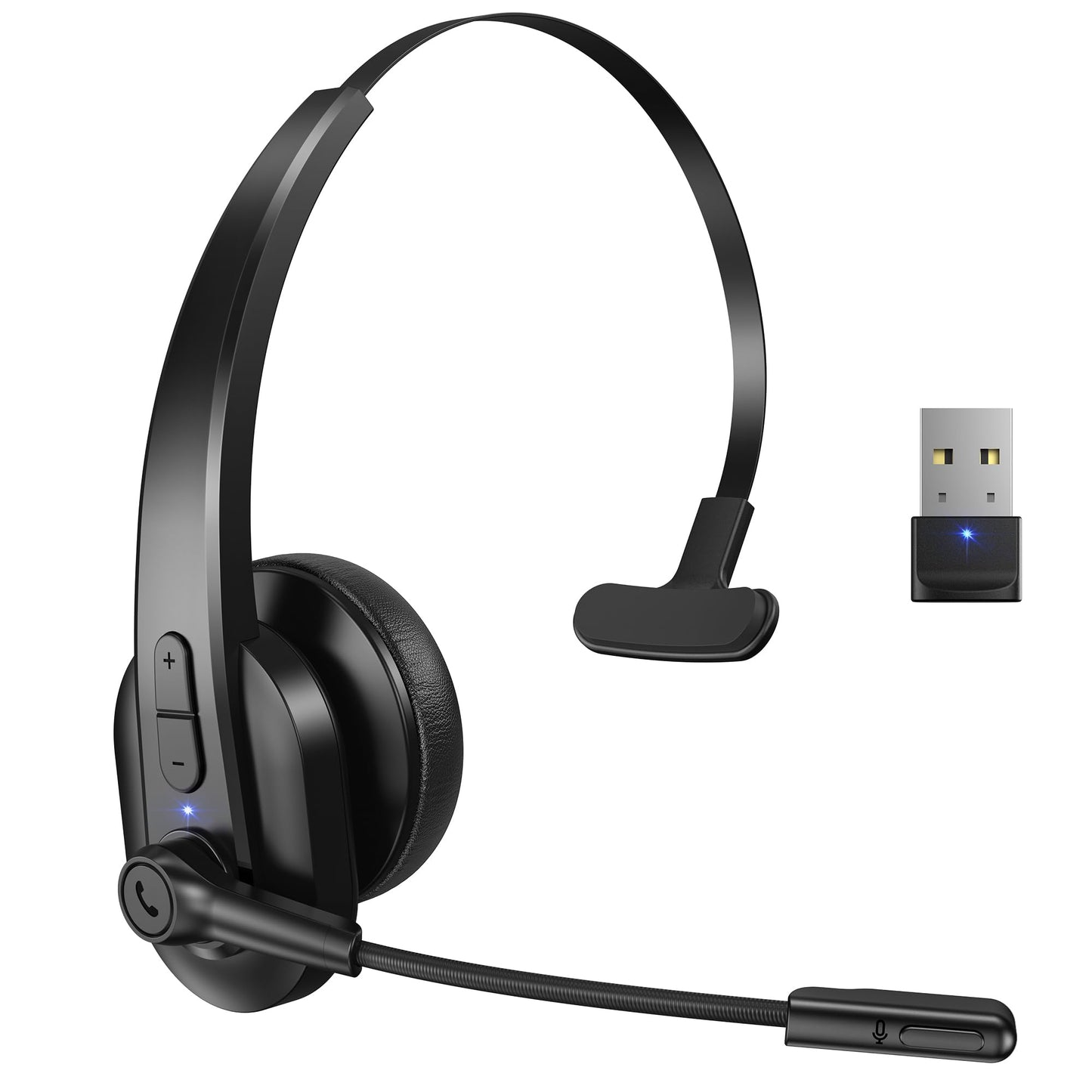 Sarevile M99+ Bluetooth Wireless Headset with USB Dongle 50 Hours Battery Life Noise Cancelling Microphone