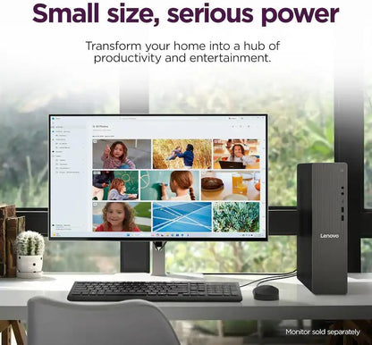 Lenovo 22.1x16x10.8 inches Desktop PC | Intel Core i3-14100T | 16GB DDR5 | 756GB Storage | Windows 11 Pro | PCIe SSD