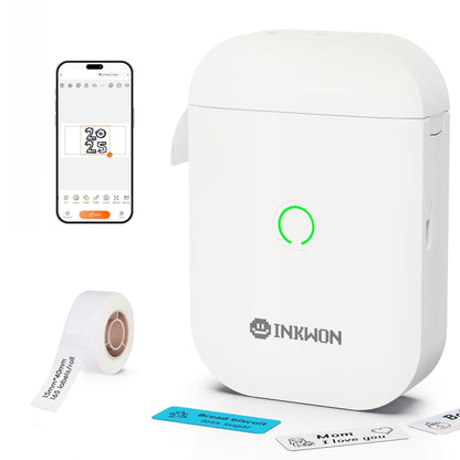 InkWon D11S Thermal Label Printer 203DPI Portable Monochrome Bluetooth Label Maker