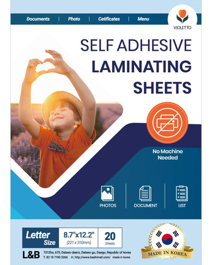 VIOLETTO 9 x 12 Inches LA20 20-Pack 4mil Clear Laminating Sheets