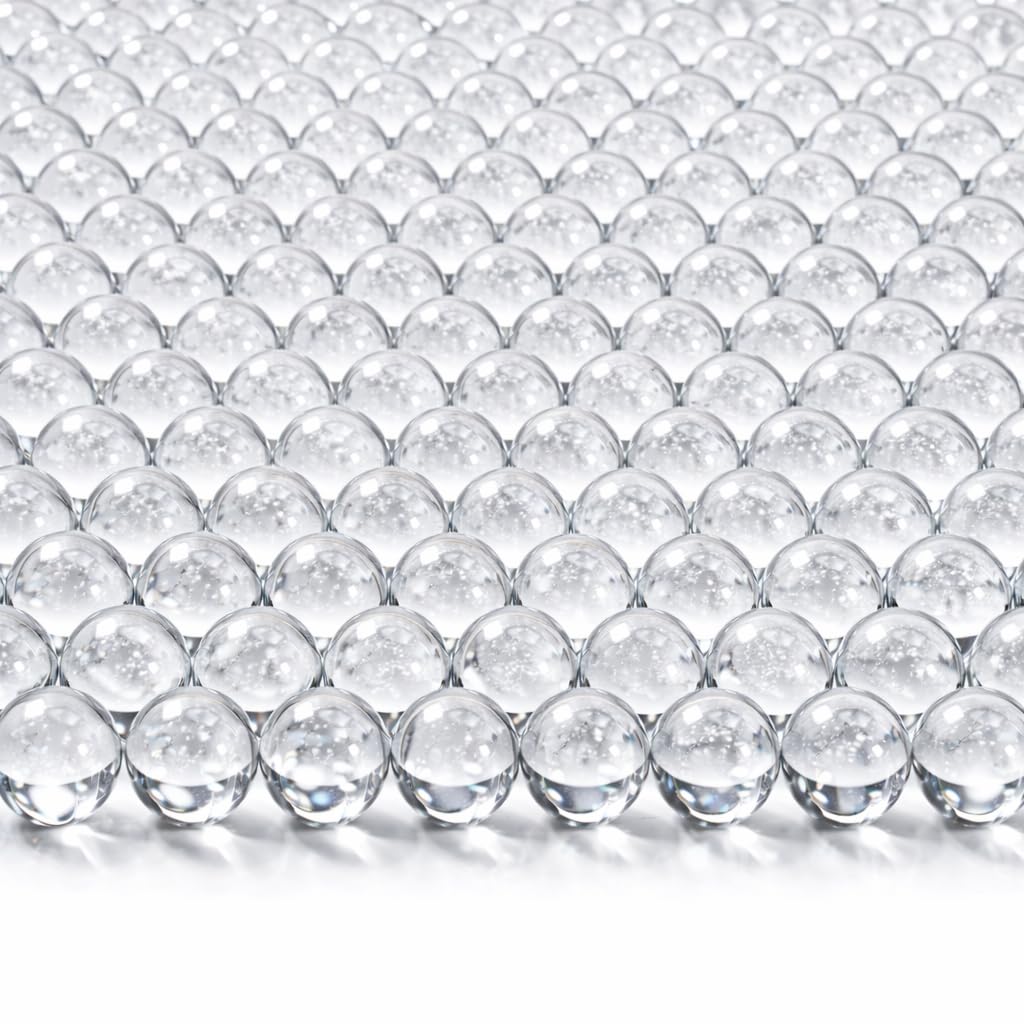 Sukh 1LB QWL72-GlassBeads-Clear 190 Count Round Glass Beads