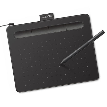 Wacom Intuos Small CTL4100 Graphics Tablet, 4096 Levels, USB-A, Without Bluetooth, Black