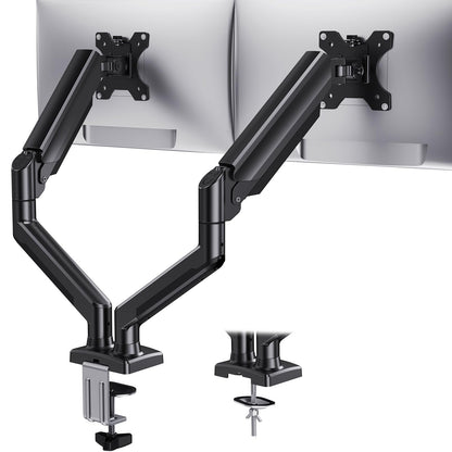 HUANUO 32 Inch Dual Monitor Arm HNDS18 Mount Adjustable Height Tilt Swivel VESA 75mm 100mm