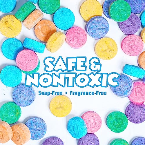 Tub Works 150 Count BCFWCT Fragrance-Free Bath Color Tablets Non-Toxic Kids Bath Products