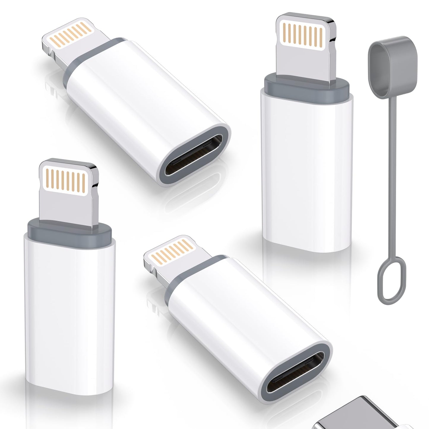 Thousover 4 Pack USB Type C to Lightning Adapter FA02