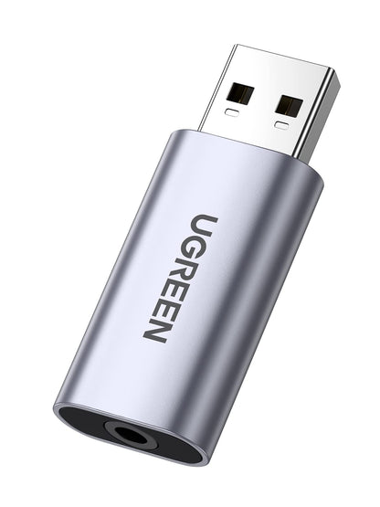 UGREEN 2 in 1 USB External Sound Card 80864 Stereo 5.1 192kHz Audio Adapter