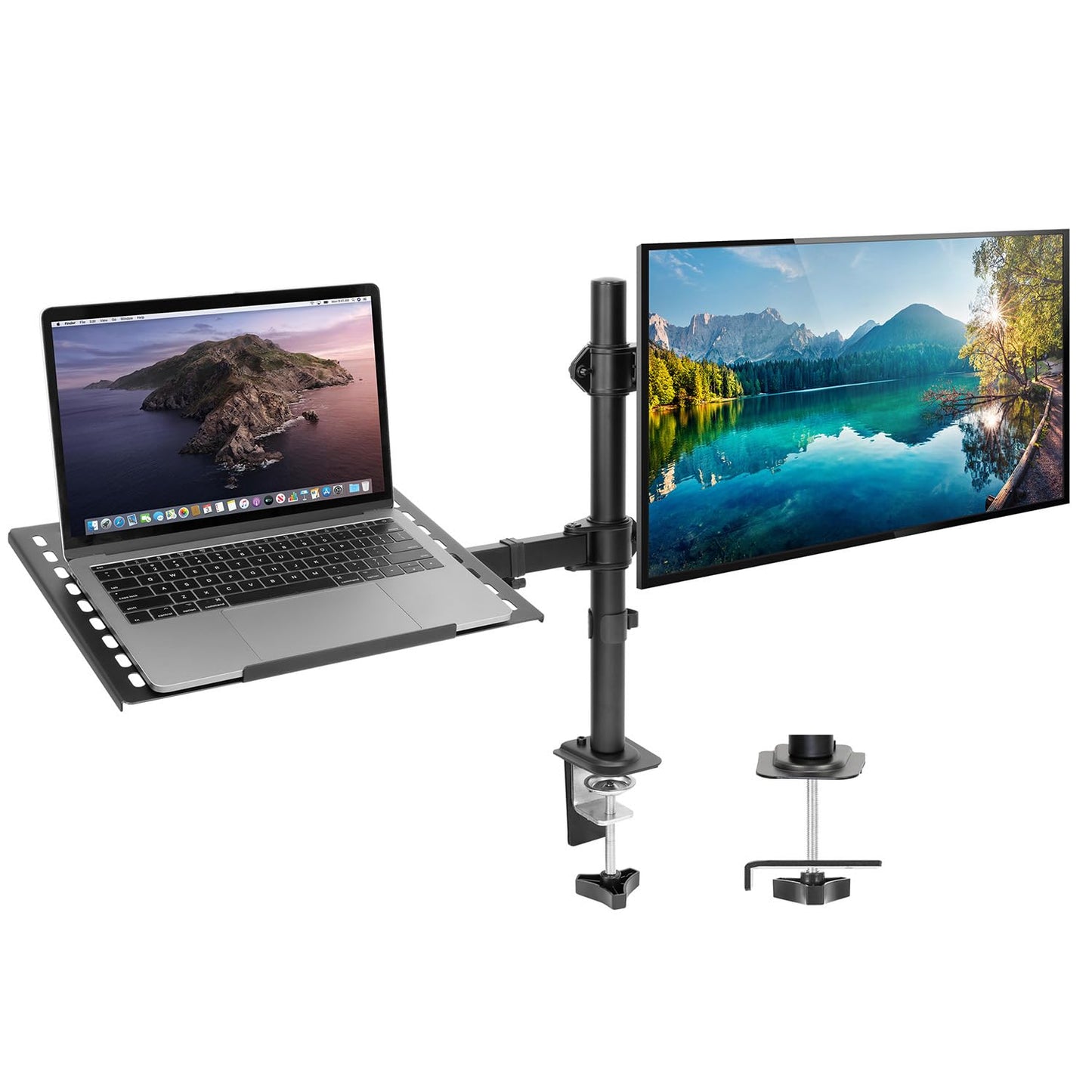 Mount-It! Laptop Desk Mount MI-1772B Tabletop Mount Adjustable Laptop and Monitor Stand