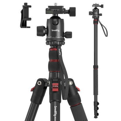 SMALLRIG 71 Inches 15551 Aluminum Tripod/Monopod 33lb Capacity Adjustable Height