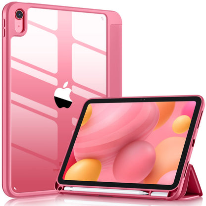 Wenlaty iPad Compatible Case A16 11 Inch 2025 A3354/A3355/A3356, iPad 10th Gen 10.9 Inch 2022 A2696/A2757/A2777, Clear Hybrid Case, Solid Watermelon Pink