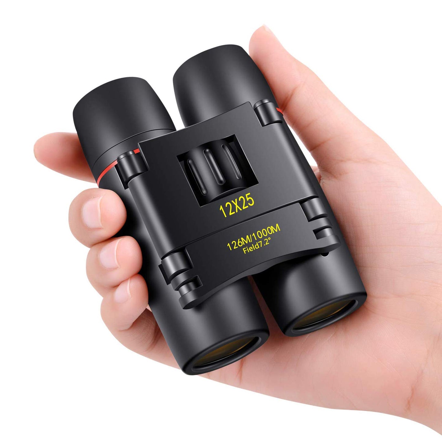 POLDR 12X25 Compact Binoculars 12x Magnification 25mm Objective Lens Waterproof