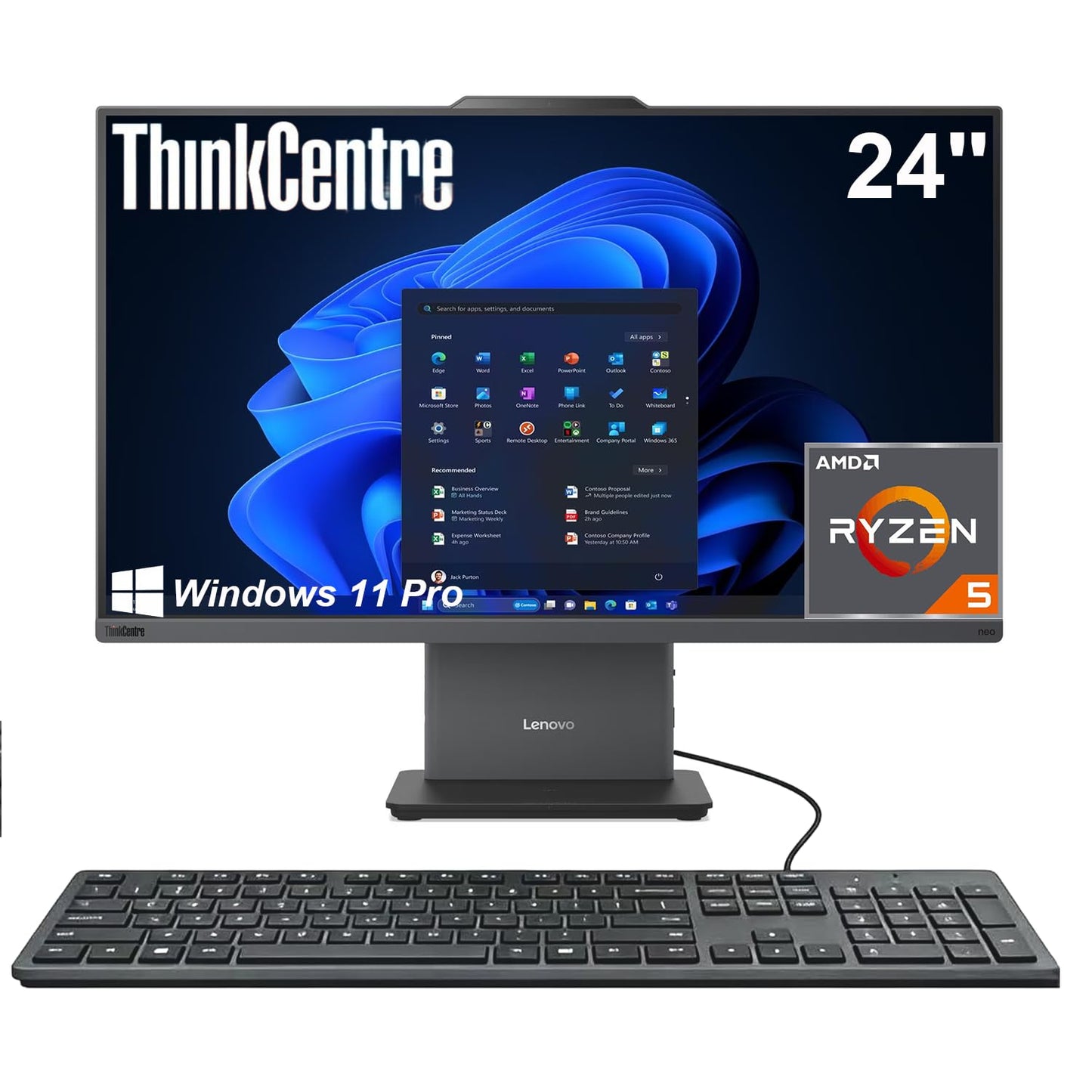 Lenovo 24" TCN24R5 1920x1080 60Hz IPS All-in-One Desktop Computer