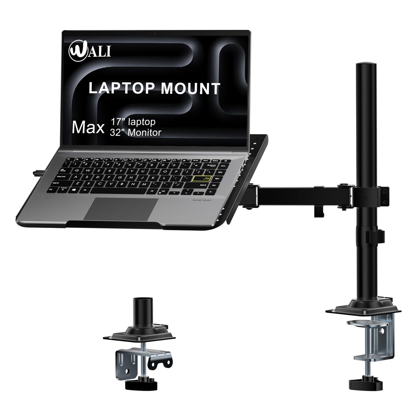 WALI 17" M00LP Laptop Desk Mount, Black