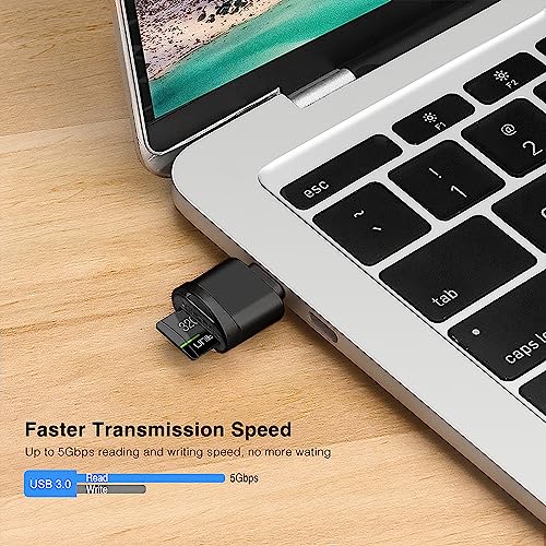 Leizhan MiniReader-BK USB Type C Card Reader, 5000 Mbps, MicroSD Compatibility