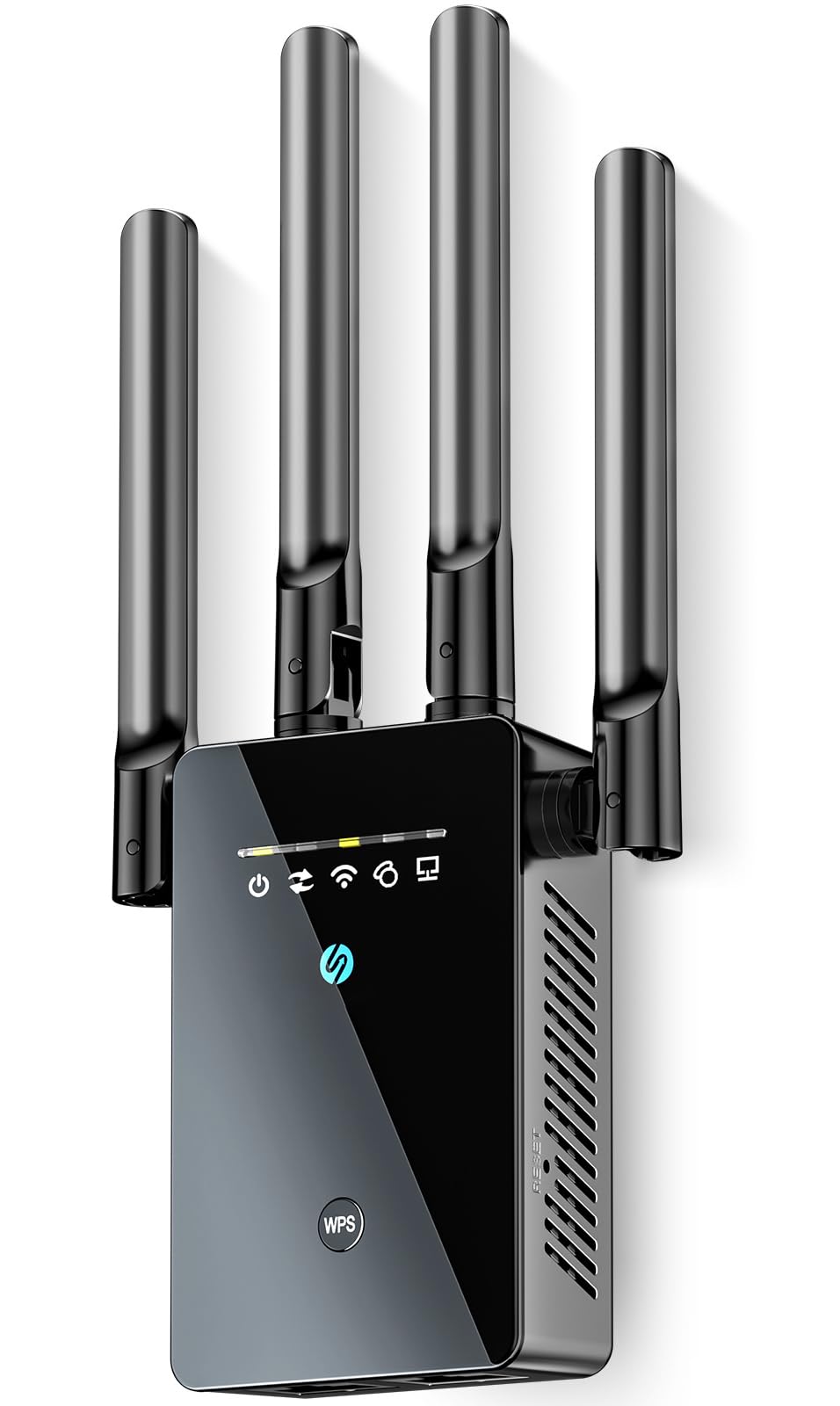 Techtex 2026 Single-Band WiFi Extender Signal Booster with 1-Tap Setup, 15588 sq ft Range, Advanced Security Features