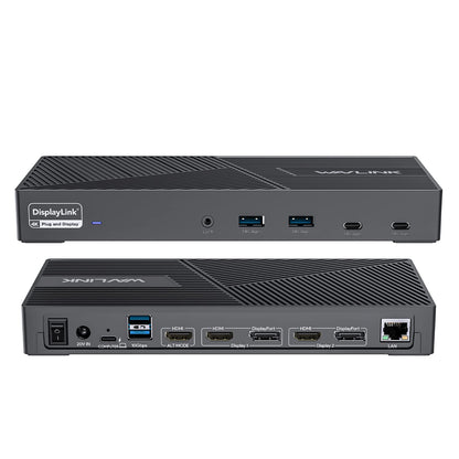 WAVLINK WL-UG69PD25PRO-US Triple Monitor Docking Station 4K@60Hz DisplayPort USB C