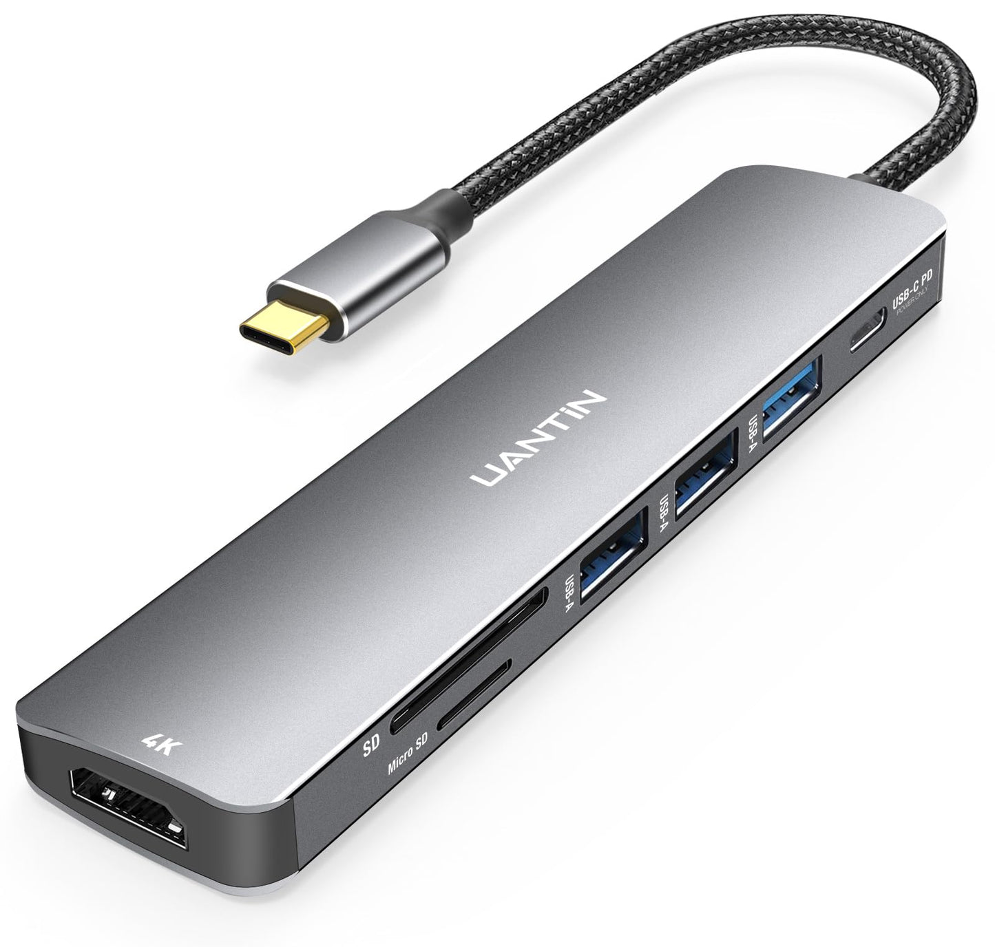 UANTIN 7-in-1 USB C Hub USB-C Docking Station