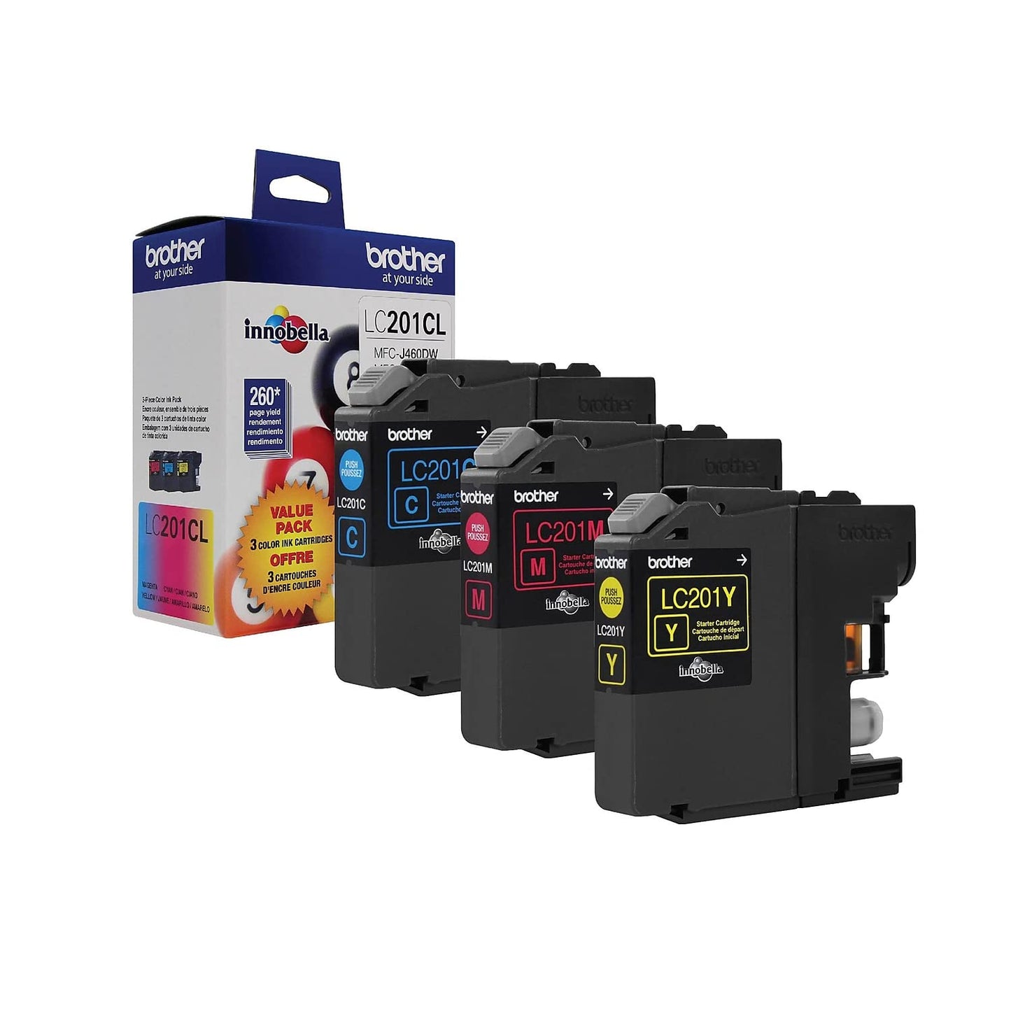 Brother LC2013PKS 3 Count Cyan Ink Cartridge - Genuine, Inkjet