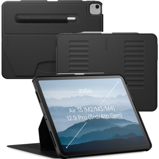 ZUGU iPad Case for Air 13 Inch (Models A3461, A3462, A3464, A3268, A3269, A3271, A2898, A2899, A2900) - Black