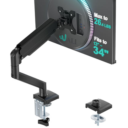 WALI GSMP001N 13-34 Inch Monitor Mount, Adjustable, Black