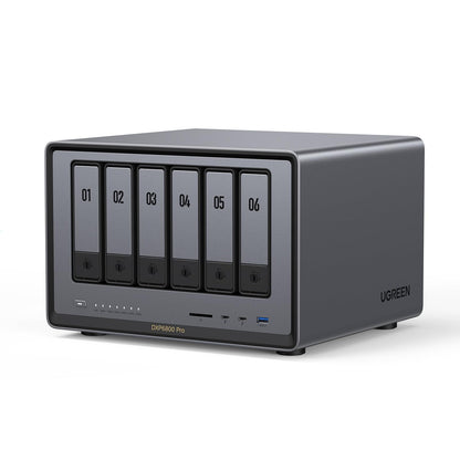 UGREEN 6-Bay DXP6800 Pro NAS, Intel 10-Core i5-1235U, 8GB DDR5, 128GB SSD, Dual 10GbE, Up to 208TB Storage