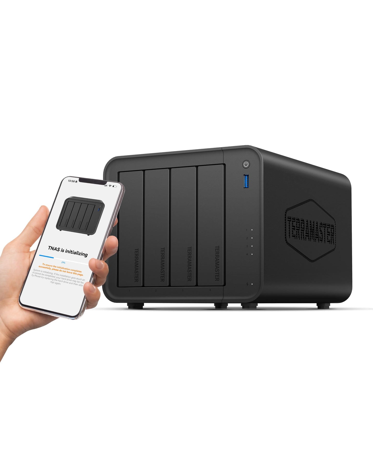TERRAMASTER F4-425 4-Bay NAS Storage - Intel x86 Quad-Core CPU, 4GB RAM, 2.5GbE LAN, Diskless