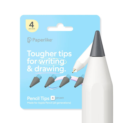 Paperlike PL-APT-CB-25 Pencil Tips for Apple Pencil - Charcoal/Blue - 4 Count