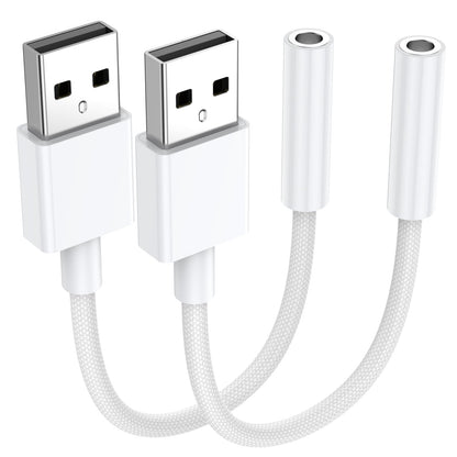 KAYQINHO USB Type A Audio Adapter 2 Ports