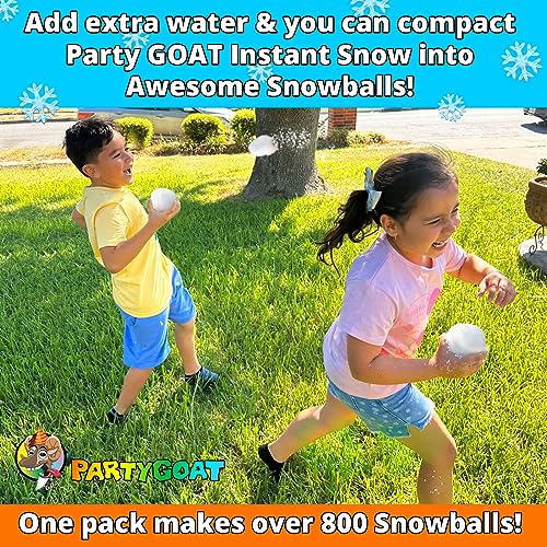 PARTY GOAT 39oz BSNOW1 Instant Snow Powder for Kids 3+ | 1920oz | Sensory Play, Science Experiments, Indoor & Outdoor