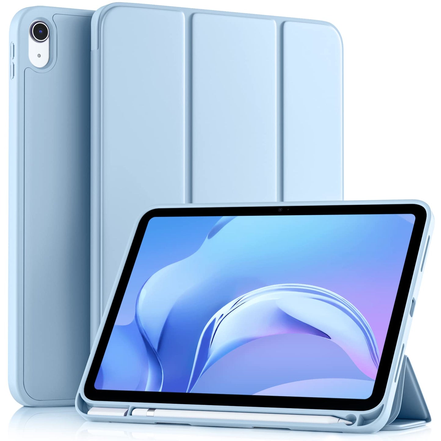 Akkerds iPad Case 10.9-Inch & 11-Inch TPU Protection with Pencil Holder - Model A3354/A3355/A3356/A2696/A2757/A2777