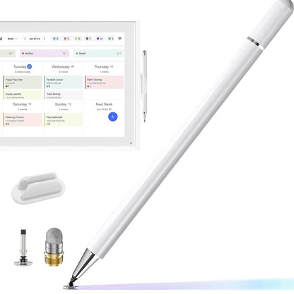 DOGAIN Stylus Pen and Mount Compatible with Digital Calendars and Tablets | Dual Tip Design | Magnetic Holder
