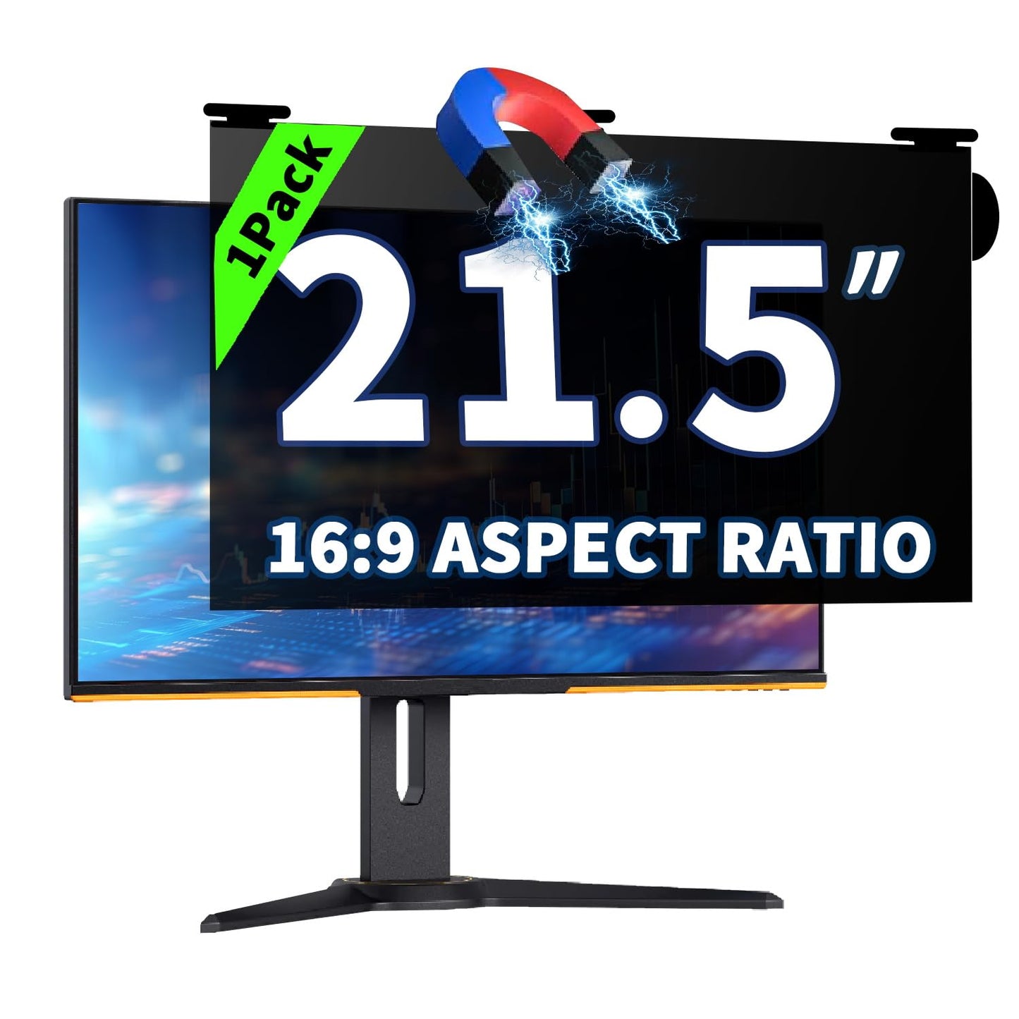 Halloive 21.5 Inch HH-21.5CXFG Computer Privacy Filter 1080p 60Hz Anti-Glare