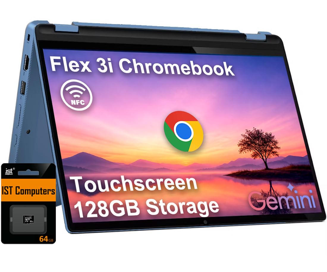Lenovo 12.2" IdeaPad Flex 3i Chromebook 1920x1200 eMMC128GB Intel N100 4GB DDR5 Convertible Laptop